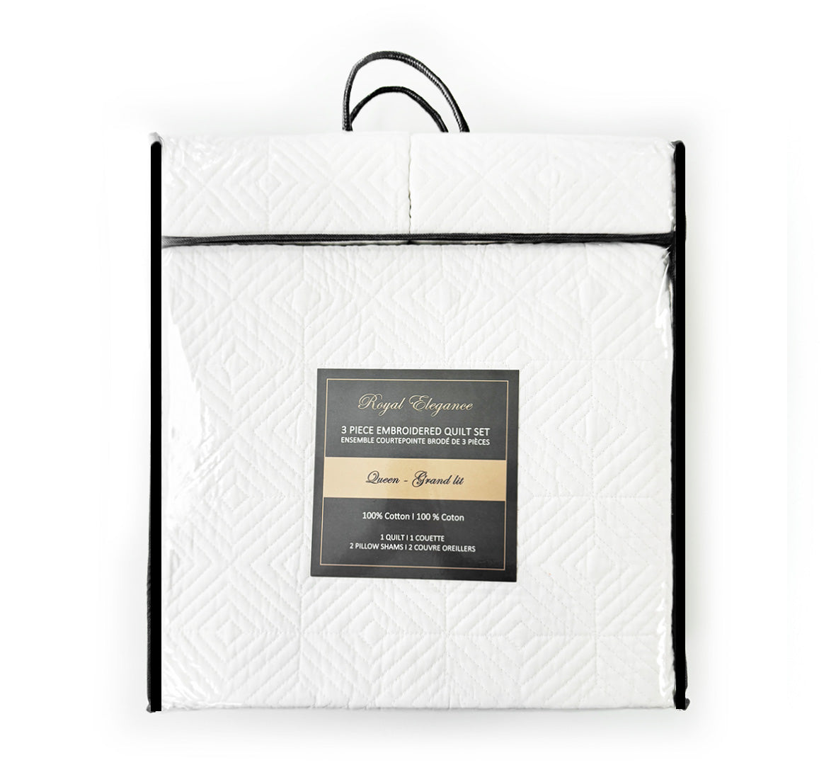 3Pc Quilt Set - 100% Cotton