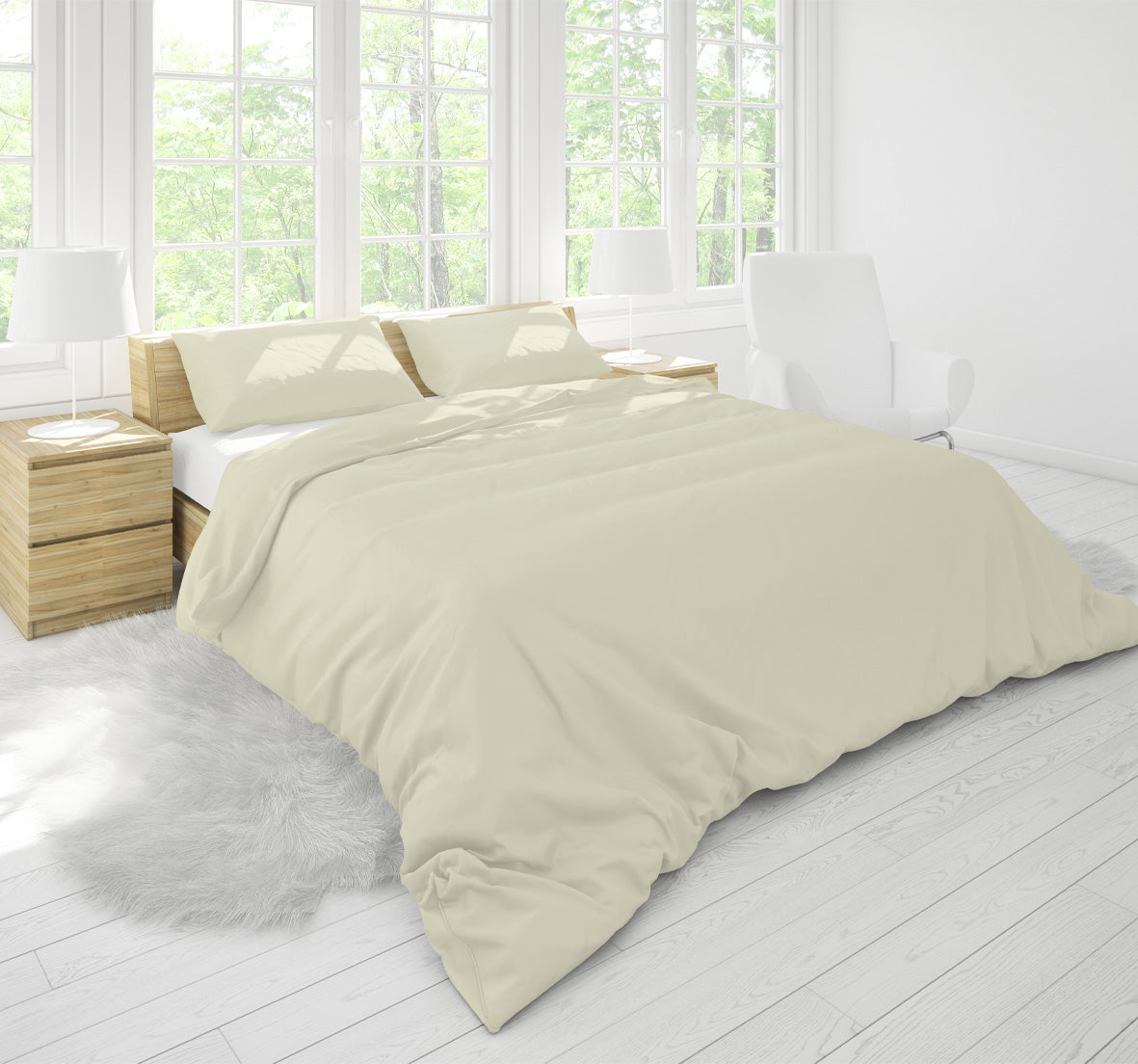 120 GSM Duvet Cover Set - Beige