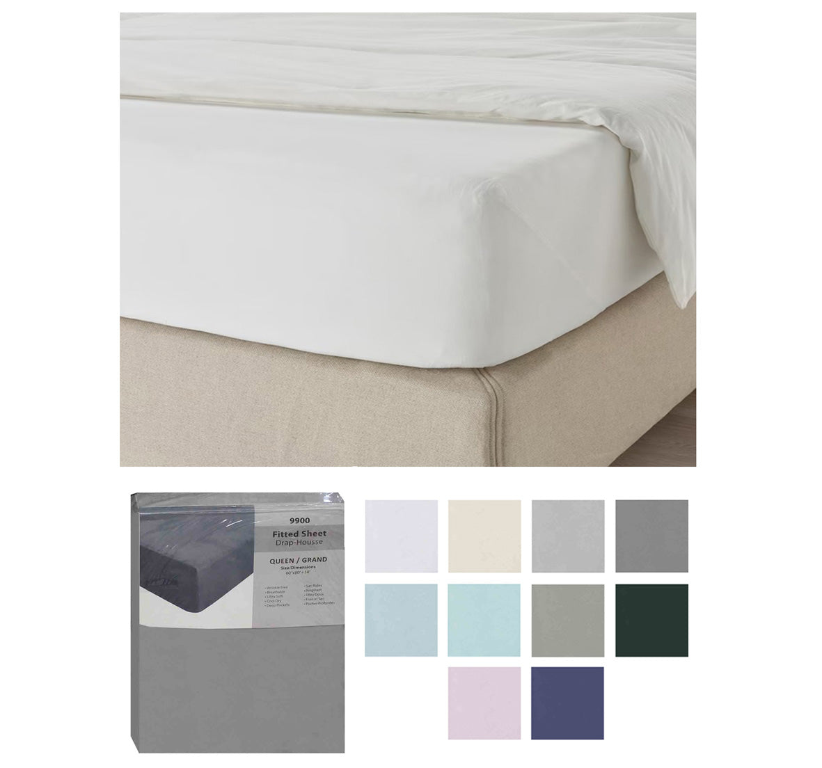 9900 Solid Fitted Sheet