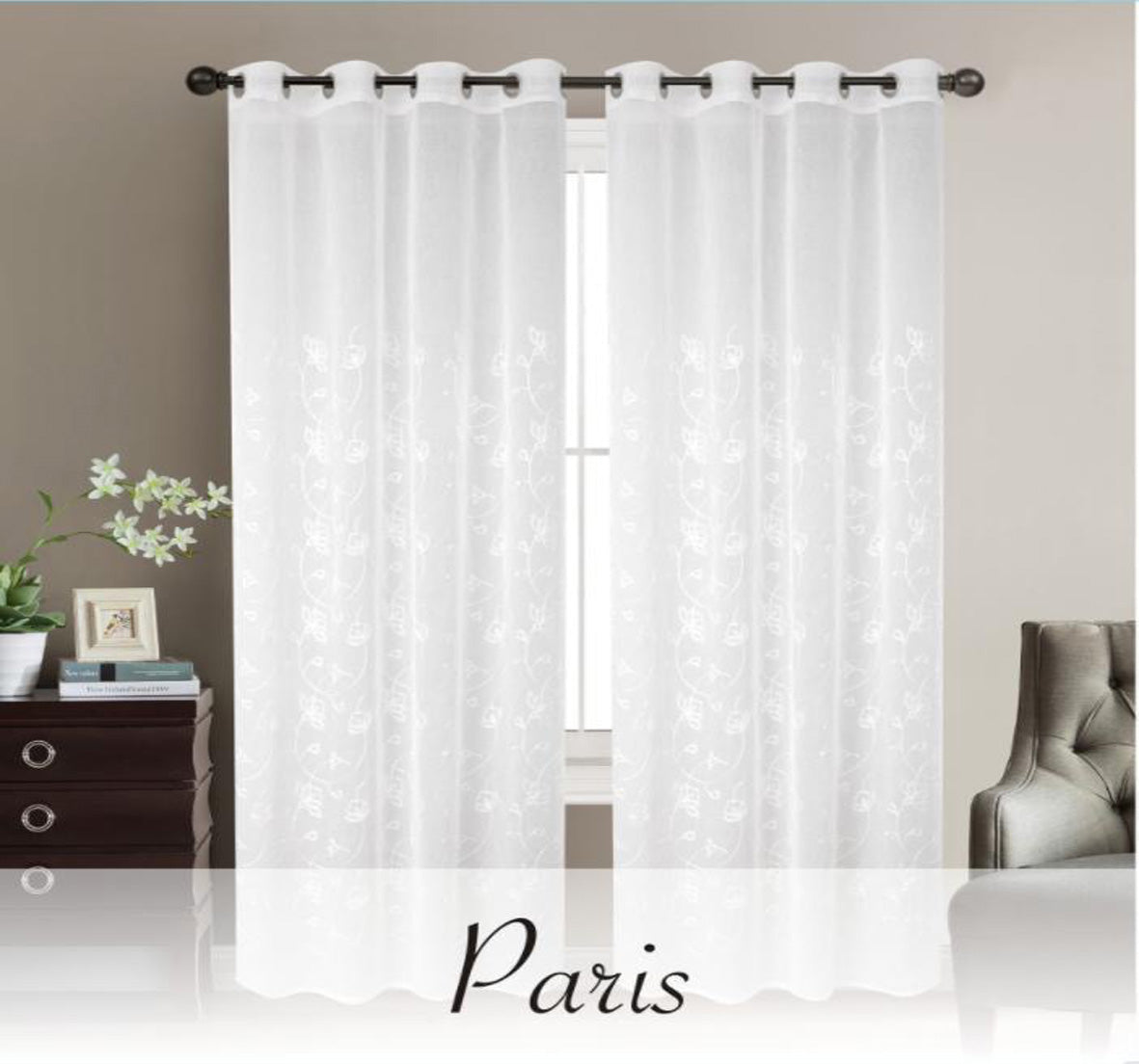 Paris Curtain - White