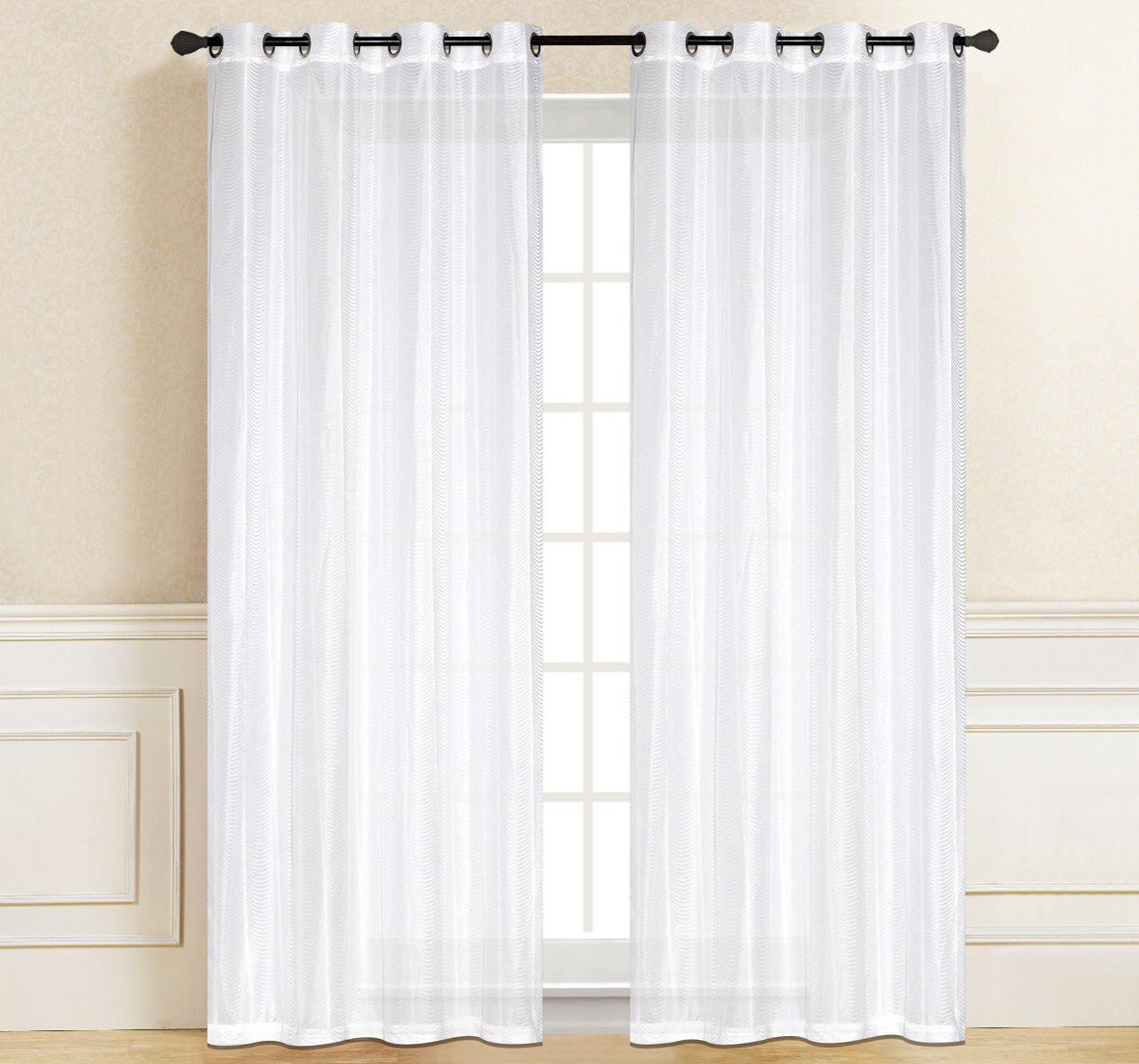 Sheer Curtain - BERMUDA White