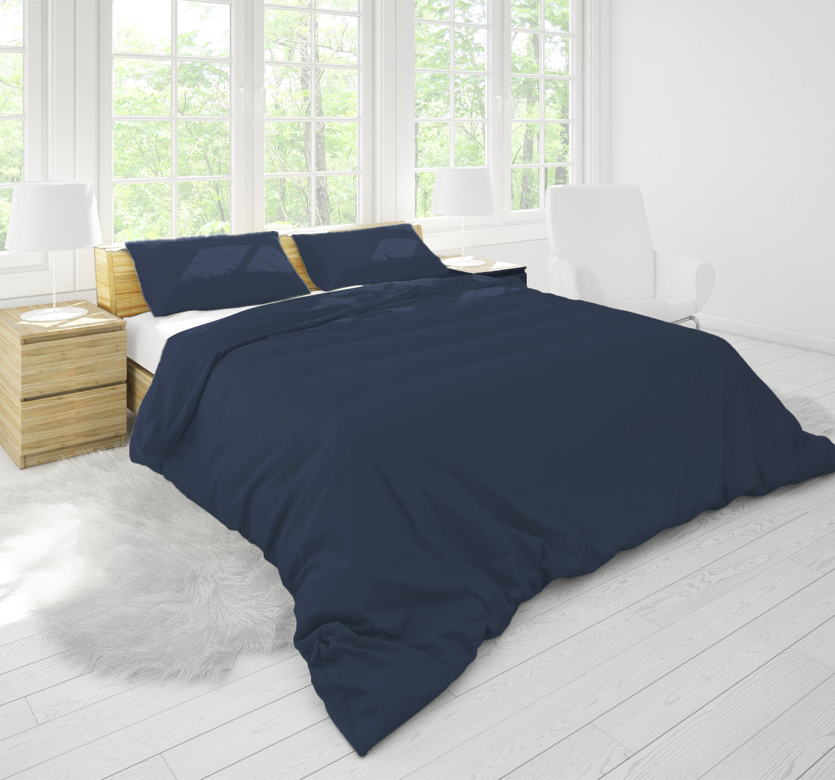 120 GSM Duvet Cover Set - Navy