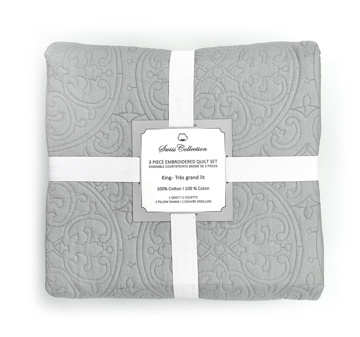 3Pc Quilt Set - 100% Cotton
