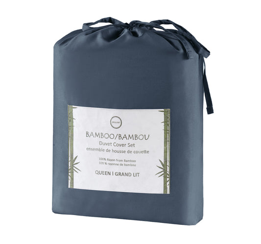 Bamboo Duvet Cover - Blue Indigo