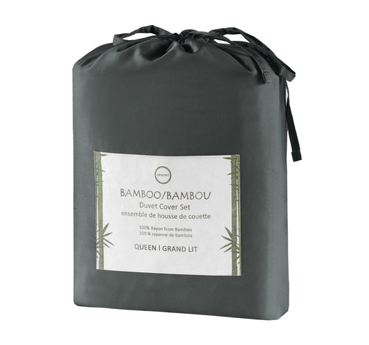 Bamboo Duvet Cover - Dark Grey