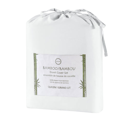 Bamboo Duvet Cover - White