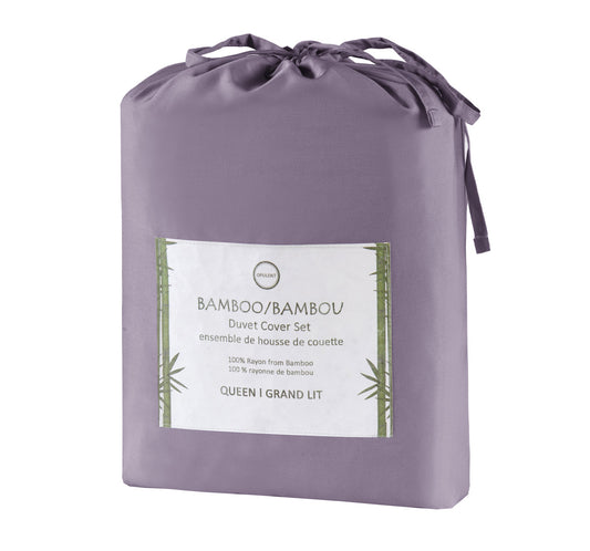 Bamboo Duvet Cover - Purple Ash