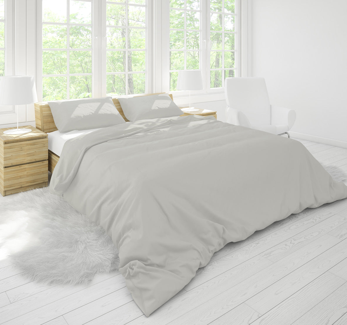 120 GSM Duvet Cover Set - Silver